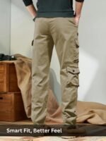 Leriya Fashion Men’s Cargo Pants | Multi Pocket Cotton Cargo Joggers for Men | Loose Fit Stylish Pant with Pockets | Casual Baggy Trousers & Streetwear Lower - Image 2