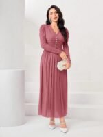 FABNEX Stylish One Piece Long Maxi Dress for Women (K-177-180) - Image 2