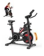 Sparnod Fitness SSB-11N Spinning Bike for Home Use, Heavy-Duty Chrome Flywheel 11kg, Silent Belt Drive, 4-Way Adjustable Seat, LCD Monitor, Adjustable Resistance with Emergency Brake, 125kg Capacity - Image 2