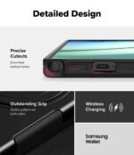 Ringke PC Alles for Samsung Galaxy S25 Ultra Case Back Cover [Strong Magnet] [Built-in Kickstand] Shockproof Protection Bumper with Adjustable Angle Stand Compatible with Magnetic Accessories-Black - Image 7