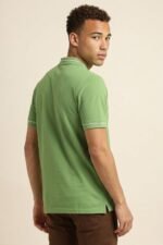 Peter England Men's Regular Fit Insignia Half Sleeve Polo T-Shirt | Cotton Rich | Premium Pique Weave - Image 3