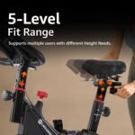 MAXPRO MP007 Spin Bike | Exercise Cycle for Home | 100KG Capacity | 8KG Flywheel | Adjustable Resistance | Silent Belt Drive |4way Adjustable Comfortable Seat Cushion | Indoor Cardio Workout Fitness Bike - Image 4