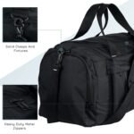 TRAVALATE 45L Ultra-Light Travel Duffle Luggage Bag Organizer - Black - Image 5