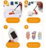 SUPER TOY Activities DIY Mould and Paint Craft kit, Paint Your Own Doll Painting Kit Plaster Figurine Set with Pigments Palette & Mold Art & Craft Set - Educational Toy for 3-12+ Year Old Boys and Girls - Image 3