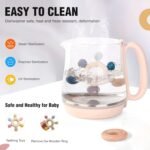 KLIMET Silicone & Wooden Baby Teether for 0-12 Months | Food Grade Silicone Teething Toy | Soft & Safe Gum Relief | BPA Free Chew Toy for Infants 3-6, 6-12 Months | Teething Toys for Babies | Round Shape (Round Ring) - Image 7