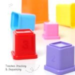 FIRSTCRY INTELLISKILLS Premium 10 Pcs Stackable Blocks&Sequencing Cubes Toy for Kids, Activity&Learning Toy for Baby,Toddlers,Preschoolers,Brain Development&Montessori Toys for 1+ Years, Birthday Gift - Image 3
