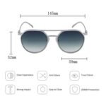 Dervin UV Protected Round Sunglasses for Men and Women - Image 6