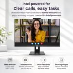 FUTOPIA 23.8" FHD IPS All-in-One Desktop | Intel Core i3-14100 (Up to 4.7 GHz) | 8GB RAM | 256GB NVMe SSD | Pop-up FHD Webcam | Wi-Fi 6 | Windows 11 Pro with Office | Wired Keyboard & Mouse Included - Image 5