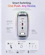 Offbeat Dash 2.4GHz Wireless + Bluetooth 5.1 +5.0 Mouse, Multi-Device Tripel Mode Type C Rechargeable Silent Click Buttons Wireless Bluetooth Mouse 3 Adjustable DPI, Works on 3 Devices (Silver) - Image 9