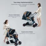 StarAndDaisy Stroller for Baby Boy & Girl 0 to 3 Years / Baby Stroller with Lightweight / Foldable Pram for Babies with 3-Point Safety Harness, Adjustable Backrest, 360° Swivel Wheel, Large Storage, Reversible Handlebar, Extended Mosquito Net (Vibrant) - Image 3