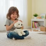 Babique Dog Plush Soft Toy Cute Kids Animal Home Decor Boys/Girls/Baby (25 cm, White) - Image 4