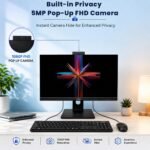 FUTOPIA 23.8" FHD IPS All-in-One Desktop | Intel Core i3-14100 (Up to 4.7 GHz) | 8GB RAM | 256GB NVMe SSD | Pop-up FHD Webcam | Wi-Fi 6 | Windows 11 Pro with Office | Wired Keyboard & Mouse Included - Image 6