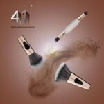 4 in 1 Multifunctional Makeup Brush Set with Foundation Brush, Powder Brush, Eyeshadow Blending Brush & Flat Brush | Feathery Soft Bristles Makeup Brushes for Women - Image 2
