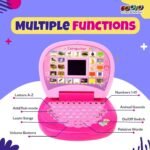 Gooyo GY-2020A Educational Learning Laptop Toy with LED Display and Musical Effects | Play & Learn with Fun | Indoor Toy for Kids | Educational Toy | Pink | 3xAA Battery (Not Included) - Image 2
