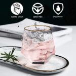 VILON Italian Premium Whiskey Glasses Set of 6 | 300ML Old Fashioned Scotch Glass | Imported Tumblers for Bourbon Wine Cognac Cocktail | Best Gift for Whisky Lovers (Hexa GR 310ML) - Image 6