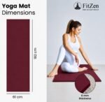 Yoga mat for Women & Men EVA Material 6mm Anti-Slip Mat for Workout|Exercise Mat For Home Gym | Yoga Mat-For Gym-Workout and Yoga Exercise (Maroon, 6mm) - Image 2
