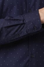 Peter England Men's Cotton Slim Fit Ditsy Printed Full Sleeve Shirt - Image 6