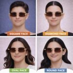 Dervin Rectangular Rimless Sunglasses for Men and Women - Image 3