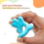 Infantso Finger Shape Soft Silicone Teether for 6+ Months, BPA Free Teething Toy for Babies with Textured Surface for Soothing Gums. 100% Food Grade, No-Choke Design (Finger - Blue) - Image 7
