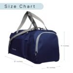 TRAVALATE 45L Ultra-Light Travel Duffle Luggage Bag Organizer - Navy Blue - Image 3