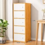 Sunderlook Modern Wooden Wardrobe for Bedroom – Engineered Wood Almirah for Clothes with Hanging Spacious Storage, Cupboard for Bedroom for Clothes, Dresses & Accessories, Maple, 5 Door - Image 2