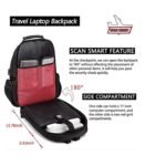 Red Lemon Swisslook Polyester Bange Series 45L 15.6-inch Laptop Bags Backpack for Men and Women Semi Waterproof USB with Anti Theft Pocket Travel Backpack - Image 5