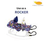 INFANTO Multipurpose Bouncer - 3-in-1 Baby Bouncer, Rocker & Indoor Cart | Superior Locking, Extra Comfort, Sunshade, Attractive Play Toy | Suitable from Birth up to 18 Months-RB32 (Blue) - Image 4