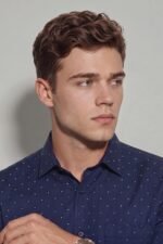 Peter England Men's Cotton Slim Fit Ditsy Printed Full Sleeve Shirt - Image 5