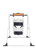 BABYBLESSING Baby Swing Jhula for Kids, Single Seater Swing Chair with Safety Belt, Alloy Steel Frame, Adjustable Ropes and Ground Pegs, Indoor Outdoor Garden, White and Black, - Image 4