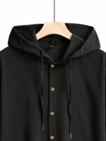 Noble Monk Men's Solid Regular Fit Shirts| Shirt with Hood | Casual Wear for Men | Full Sleeve Shirt | Stylish Shirts for Men - Image 4