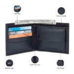 Tommy Hilfiger Men's Global Coin Wallet Elkhom - Navy | 1 Coin Pocket | 2 Compartments | 4 Cards Slots | Stylish Men's Leather Wallet - Image 6