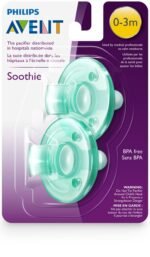 Philips Avent Silicone 2 Pack Avent Soothie Pacifier Green 0 3 Months - Image 4