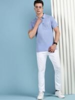 Lux Cozi Men's Half Sleeve Soild Casual Regular Fit T-Shirt with Chest Pocket | Polo Tshirt for Men - Image 6