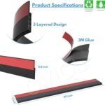 OVIOL Door Bottom Sealing Strip Self-Adhesive Under Gap Filler Rubber Dust Stopper for Home Door Gap Sealing Strip Cockroach Insect Bugs Draft Stopper Waterproof (1 MTR Pack of 1, Black) - Image 3