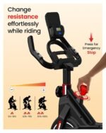 Sparnod Fitness SSB-07 Exercise Spin Bike for Home Gym, Infinite Variable Resistance, LED Console, Pulse Monitor, Emergency Brake, Adjustable Ergonomic Design, Maximum User Weight 120 kg - Image 6