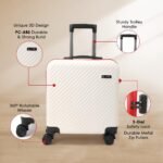 SWISS MILITARY Sirius Overnighter 45cm Hard Shell Cabin Luggage Trolley with 15.4” Laptop Compartment & 3 Dial Lock, 360° Wheels, Lightweight PC Travel Suitcase Bag for Men & Women (39L) White - Image 3