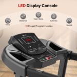 Fitkit by Cult PowerRun-96 BLDC Motor Treadmill (5HP Peak) | 12.8km/h Max Speed, 120kg Weight Capacity | 12 Preset Programs, LED Display | AUX/MP3/USB | Home Gym Equipment, Black - Image 11
