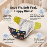 StarAndDaisy Reusable Cloth Diaper for Babies, Adjustable Washable Baby Diaper with Snap Buttons (Free Size) (Unicorn, Set of 1) - Image 9