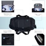 TRAVALATE 45L Ultra-Light Travel Duffle Luggage Bag Organizer - Black - Image 6