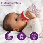 LuvLap Anti-Colic Wide Neck Natura Flo Baby Plastic Feeding Bottle, 250Ml (Pack of 2), New Born/Infants/Toddler Upto 3 Years, Stars, BPA Free - Image 2