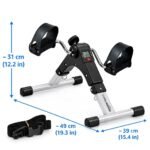 Amazon Basics Mini Bike Digital Pedal Exerciser | Mini Cycle for Home Workout I Heavy Material with Fixing Strap, Adjustable Resistance & LCD Display | Versatile Workout Equipment | Black and Grey - Image 3