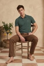 Allen Solly Men’s Polo T‑Shirt | Comfortable Rich Cotton Blend, Band Collar, Regular Fit | Stylish & Premium All Day Wear - Image 2