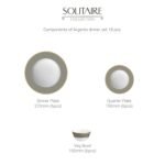 CELLO Moonstone Solitaire Series Opalware Dinner Set of 18 Pieces for Family of 6 | Bone-Ash Free & Leadfree Opal Glass, Microwave & Dishwasher Safe Plates & Bowls Crockery Set for Dining & Gifting - Image 6