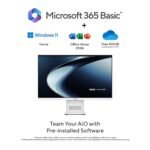 ASUS AiO VM441 (2026), Copilot+PC,Snapdragon X,16GB/512GB,FHD,Touch Screen,23.8"(60.45cm),Win 11,M365 Basic(1Y),Office 24,White,5.47 kg,VM441QA-TWAP001WS,Wireless Keyboard & Mouse,AI PC with 45 Tops - Image 9
