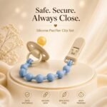 Artibetter Silicone Pacifier Clip Chain Set (2 Pcs) | BPA-Free Safe Baby Soother Holder with Strong Clip | Anti-Drop Pacifier Strap for Infants & Toddlers | Travel-Friendly Baby Accessory - Image 9