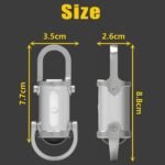 1200LM Super Bright Mini Keyring Torch Waterproof Mini LED Torch Key Ring Torch LED Rechargeable with Power Bank for Outdoor Camping (Silver) - Image 7
