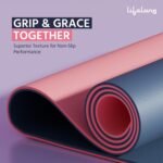 Lifelong Dual Color TPE Material for Women & Men - 6mm Anti-Slip Yoga Mat for Gym Workout Exercise Mat for Home Gym - Yoga Mat for Gym Workout & Yoga Exercise (LLYM114). - Image 7