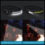 LED Headlamp, Head Lamp with 230° Wide Angle Lighting, 5 Light Modes with Motion Sensor, Pocket Size Waterproof and Lightweight for Camping, Running, Hiking, Work (1 Headlight) - Image 4
