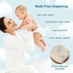 Mee Mee Premium Breathable Baby Tape Diapers (NB, 16 pcs) | Skin-Friendly Super Absorbent Cotton-Soft Diapers with Wetness Indicator | Newborn 0–3 Months - Image 4