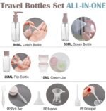 TAGPR 11pcs Travel Bottles for Toiletries Travel Essentials for Women Toiletry Bottles for Travelling for Shampoo Cream Handwash Lotion Storage Bottle Accessories Women 60Ml Multicolour (Combo 2) - Image 3